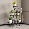 Shixun Minimalist 5-Tier Rolling Iron Flower Pot Stand