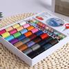 Sewing Thread Set 64 Color DIY Knitting Rope Woven Handicraft Thread Sewing Tool Kit Needle Box Color Random