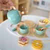 Set da tè pomeridiano in legno Giocattolo Giochi di imitazione Cibo Apprendimento Gioco di ruolo Gioco Primi giocattoli educativi per i più piccoli Ragazze Ragazzi Regali per bambini XYZ