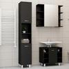Bathroom Furniture Set - VIDAXL - 3 Pcs - Black - Engineered Wood - Elegant and Chic