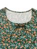 Bohemian Floral Plus Size Short Sleeve Maxi Dress