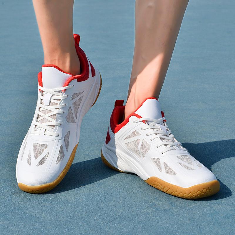 36-46 Paar Stoßdämpfende Rutschfeste Atmungsaktive Badmintonschuhe Tennisschuhe Tischtennisschuhe Sportschuhe