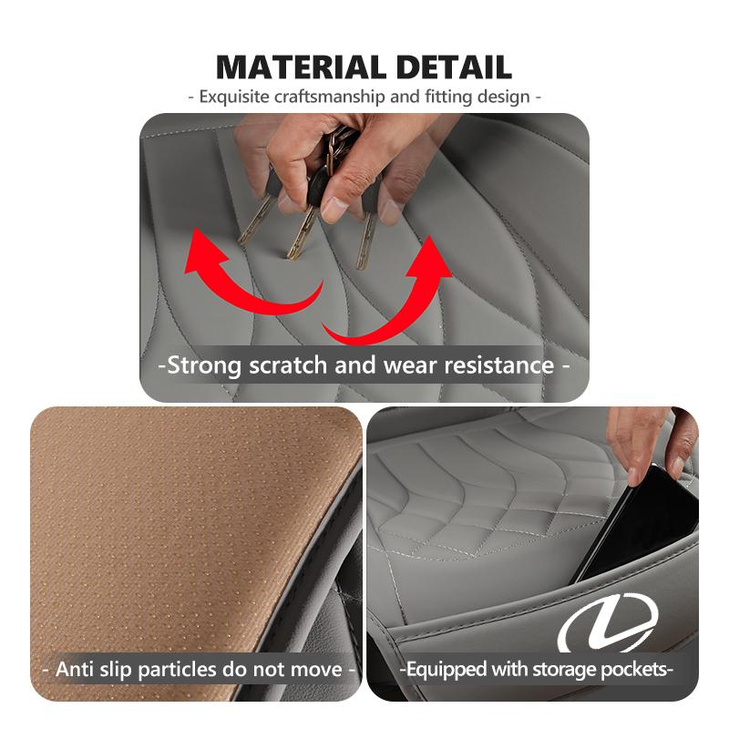 For Lexus Leather Car Seat Cushion Breathable Headrest Seat Protect Mat Accessories UX250h RX450h RX300 GX470 CT200h RX400h