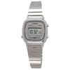 Casio CASIO watch ladies digital NEW design LA670WA-7 silver x gray overseas model