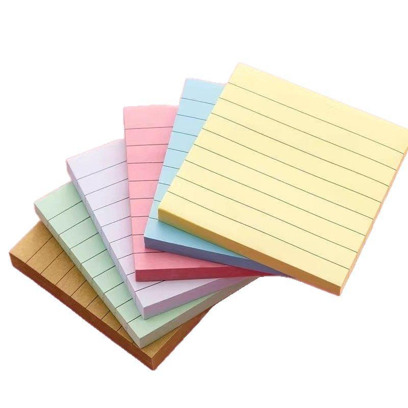 Colored Horizontal Line Sticky Notes Students Multifunctional Removable Note Paper Office Notes Memos Message Sticker Stationery