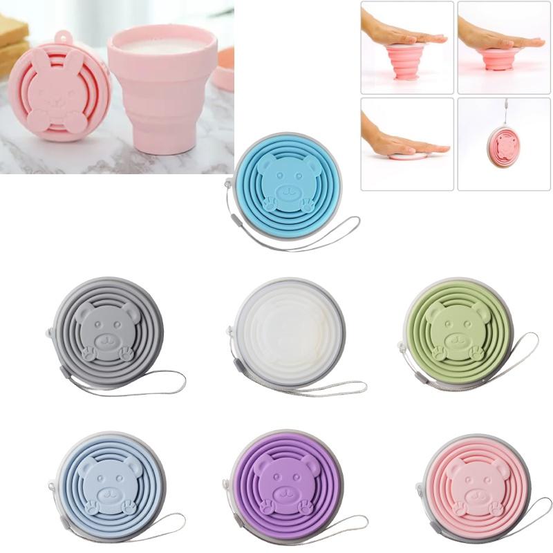 Portable Outdoor Travel Collapsible Silicone Cup Candy Colors