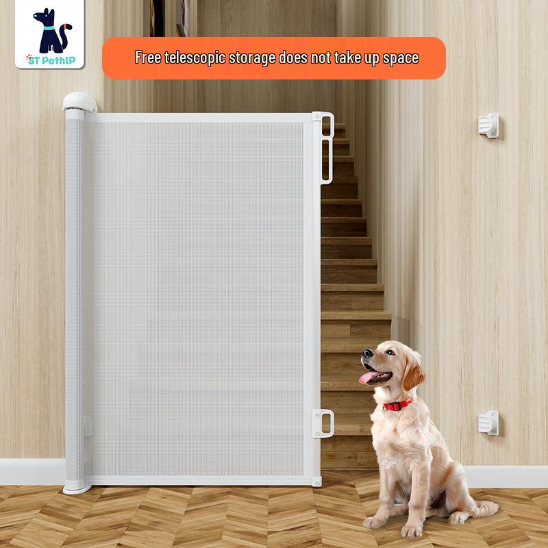 140cm Tall Pet Gate: Anti-Jump & Anti-Drill Barrier for Cats and Dogs