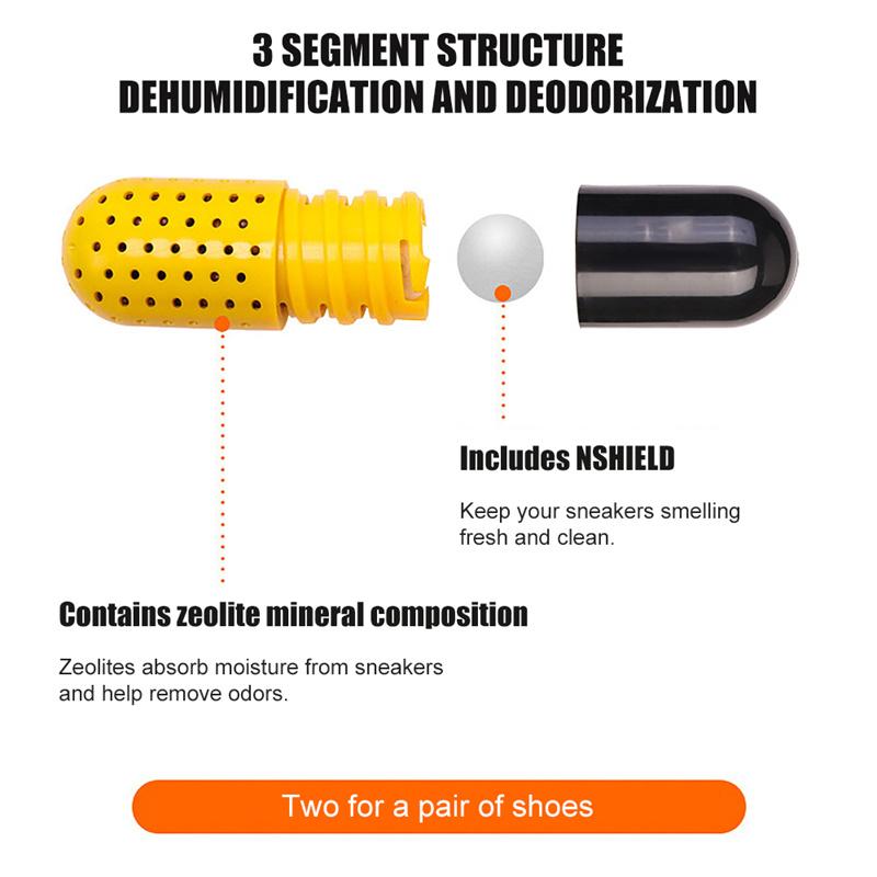 Shoe Deodorizer Balls Capsule Sweat Absorbing Odor Eliminator Breathable Fragrance Shell for Leather Shoes Sneakers Closet