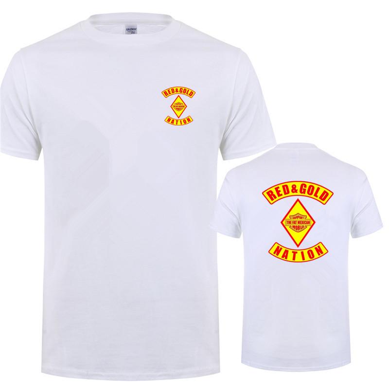 Red And Gold Nation Bandidos T Shirt Unisex Summer Short Sleeve Cool Streetwear Tops Cotton Oversized Tshirt Dz188