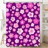 Vintage Floral Shower Curtain Pink Purple Blue White Decorative Home Bathroom Window Liner Fabric Privacy Curtain 72X84inches Wa