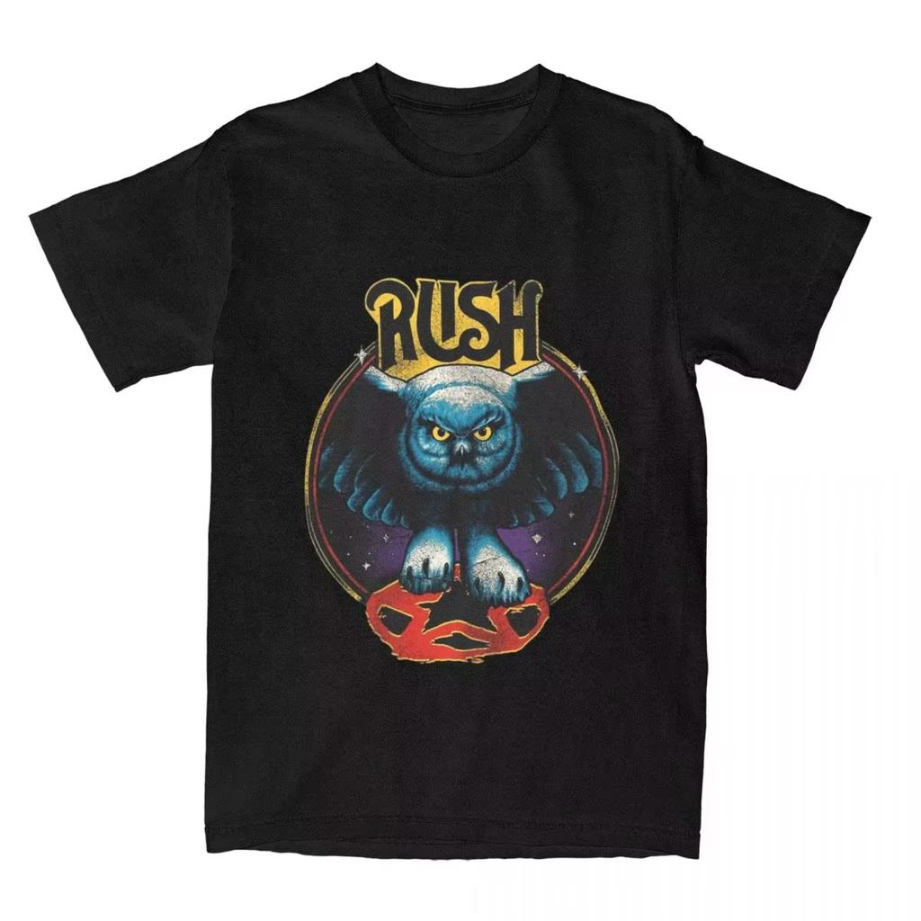 Rush Rockband Sommer Mode T-Shirt Baumwolle Rundhals Kurzarm Lässiger Druck 1981 Tour Hohe Qualität