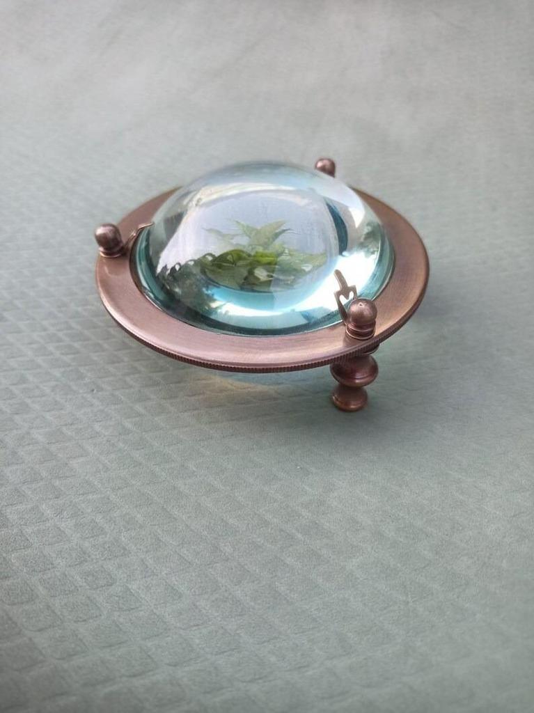 Brass Magnifying Glass: Vintage Desk Decor, Paper Weight, Table Decor
