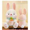 Cute White Bunny Plush Toy Soft Stuffed Animal Doll For Girls
