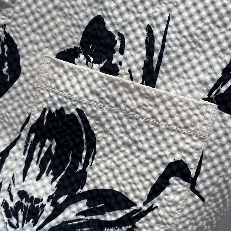 Men's Clothing Premium Short Sleeve Shirt Summer Fashion Print Loose Fit Casual Versatile Stylish New Collection