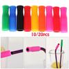 10/20pcs Bar Teeth Protector Tip Reusable Straws Cap Silicone Cover Drinking Straw Straw Sleeve