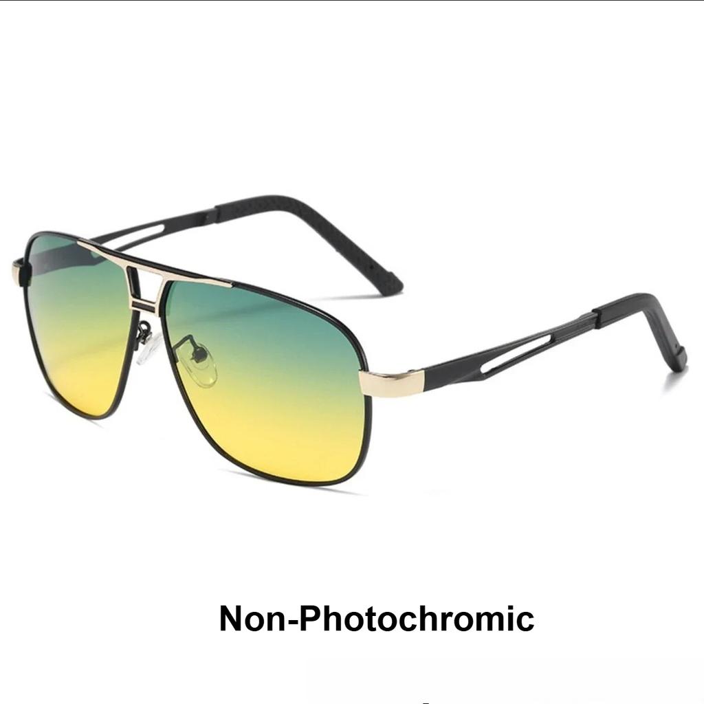 New Men Polarized Photochromic Sunglasses UV400 Protection All-Day Driving Sun Glasses for Day and Night Use