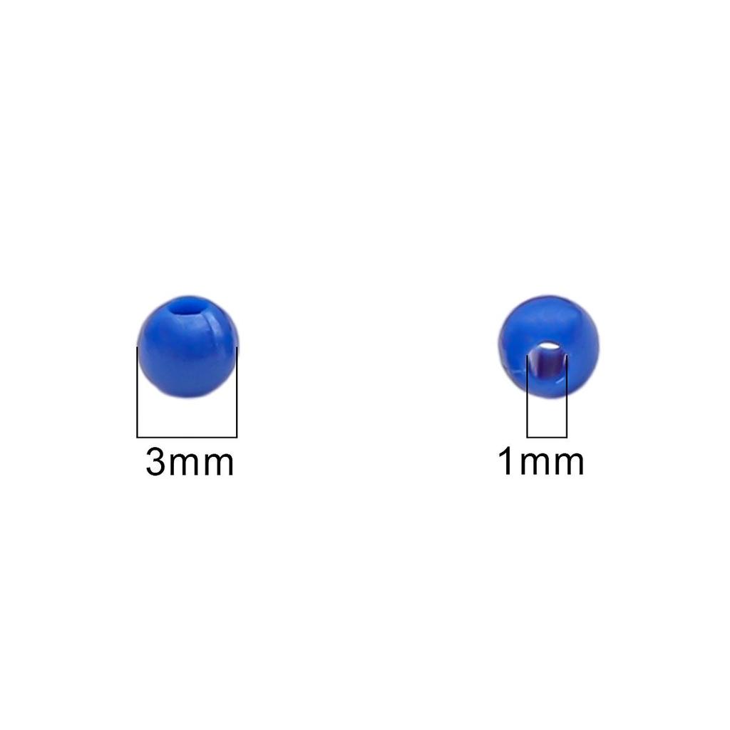 1800Pcs Acrylic Beads Solid Colored Round Loose Spacer Beads for Jewelry Making DIY Bracelets Necklace