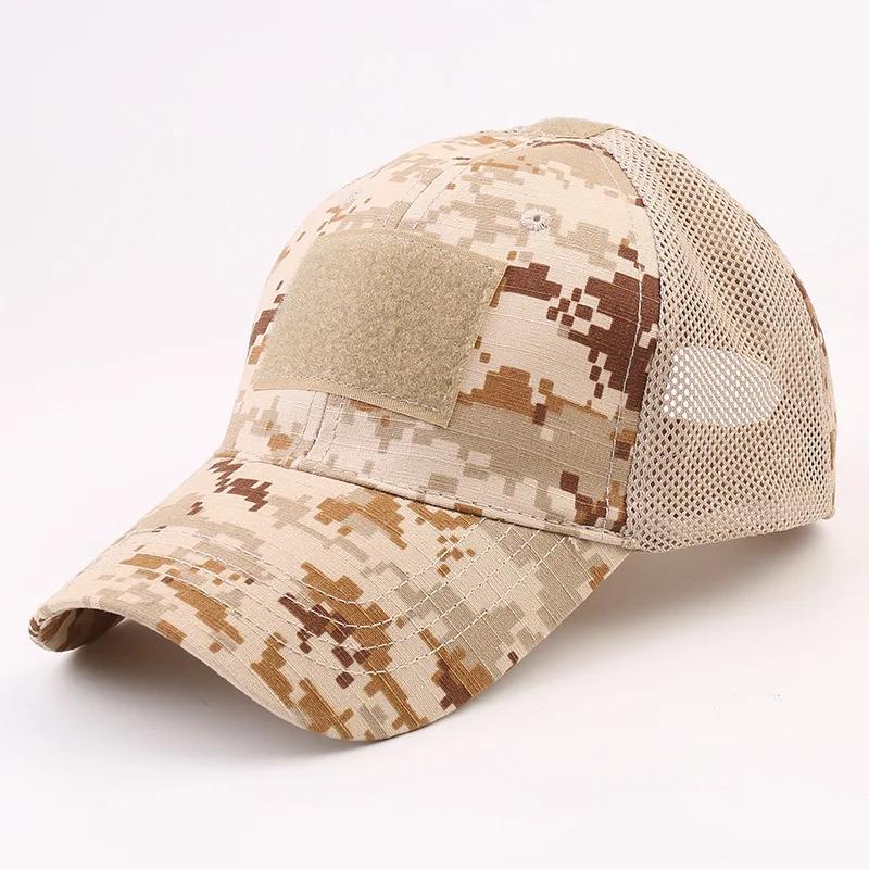 Camouflage Outdoor Baseball Caps Mesh Tactical Hiking Fishing Sport Adjustable Snapback Contractor Dad Hats Men Women