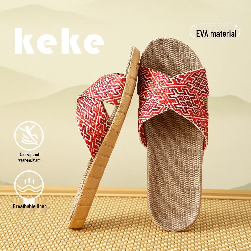 2025 Linen Slippers: Women's & Men's Non-slip, Anti-odor, Silent, Sweat-absorbent for All Seasons