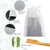 100Pcs Filter Bags Disposable Tea Bags Tea Infuser Seal Filter Mesh Bag Drawstring Food Grade Non-woven Fabric Kitchen Tools