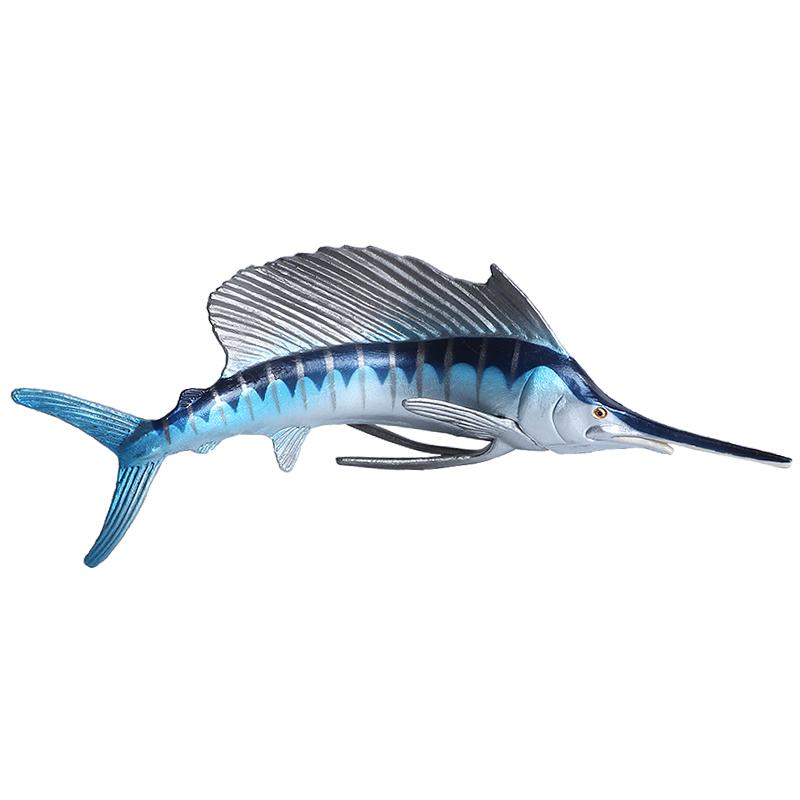 MeeresTierWelt Tierfiguren Segelfisch Modell Kuchenaufsätze Schreibtischdekoration Imitation Schmuck Partygeschenke Spielzeug