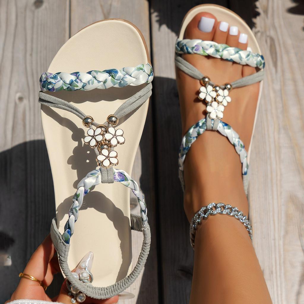 Wedge Heel Sandals For Women Tan Women Shoes Summer Sandals Comfortable Soft Sole Open Toe Bohemian Sandals Talons Femme