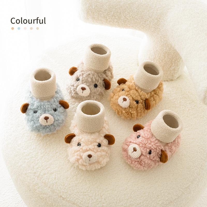 Autumn and Winter Baby Shoes Toddler Shoes Non-slip Soft Sole Shoes Socks Indoor Baby Shoes Cartoon Cotton Shoes