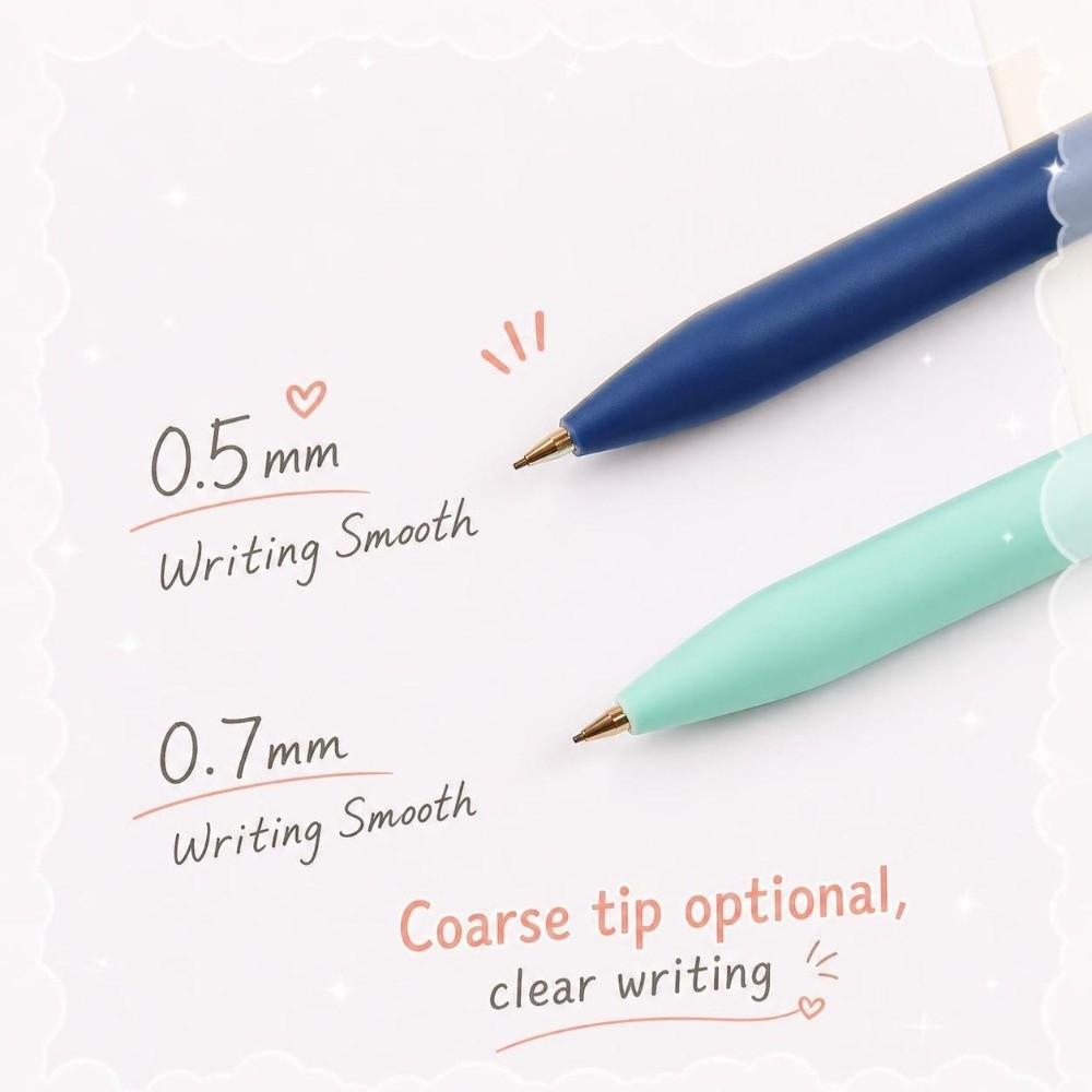 6/12pcs Triangular Barrel Mechanical Pencils Morandi Click Propelling Pencils Students Gift