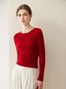 2026 Autumn/Winter Women's 100% Pure Cashmere Slim Fit Round Neck Long Sleeve Sweater