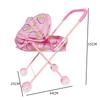 Foldable Children's Play Stroller Toy for Girls – Simulation Square Street Stall Design