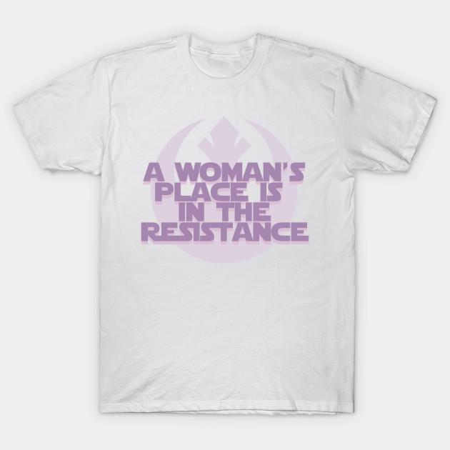 Men Black Print T-shirt A Woman S Place Is In The Resistance No-Cut Transfer Paper Print Cotton Tshirt XL белый