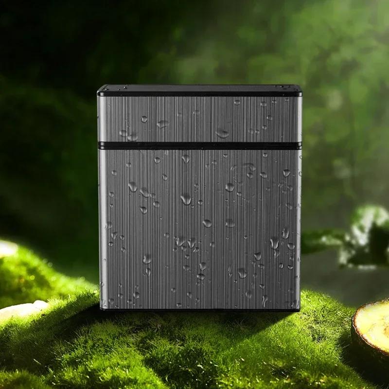 New 40 Capacity Windproof Metal Cigarette Case Aluminum Alloy Plastic Auto Flip Seal Moisture Proof Holder