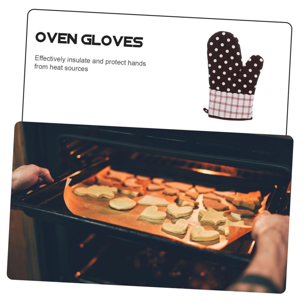 2pcs Heat Resistant Oven Mitts for Cooking and Baking, Comfortable Grip
