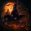 Colorful Halloween Witch Hat Party Props Halloween Cap with Veil  Halloween Party
