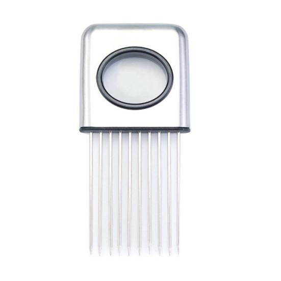 Yousheng Stainless Steel Onion Cut Holder for Slicing Vegetable Slicer Cutter for Potato Tomato Lemon Kitchen Chopper Assistant Tool Meat Tenderizer