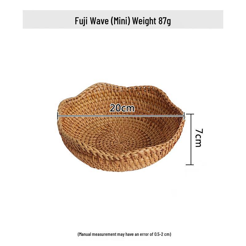 Hand-Woven Vietnamese Autumn Vine Tea and Snack Plate