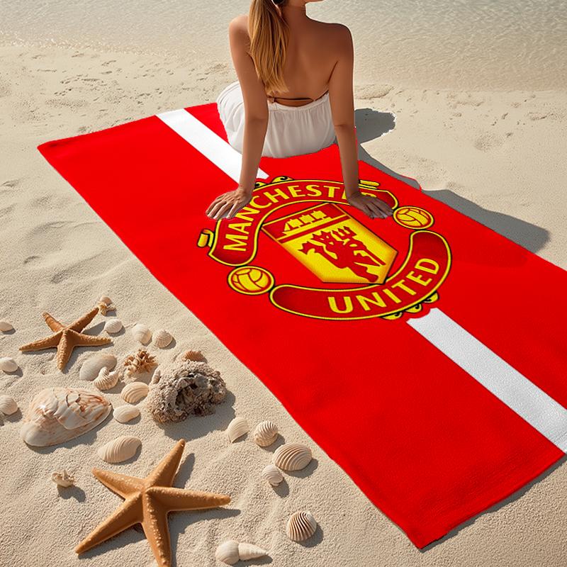 Ultra-Soft Beach Towel with Manchester United Theme,Ideal for Pool - Camping, Diving - Perfect Travel Essential, Vibrant Beach Towel.