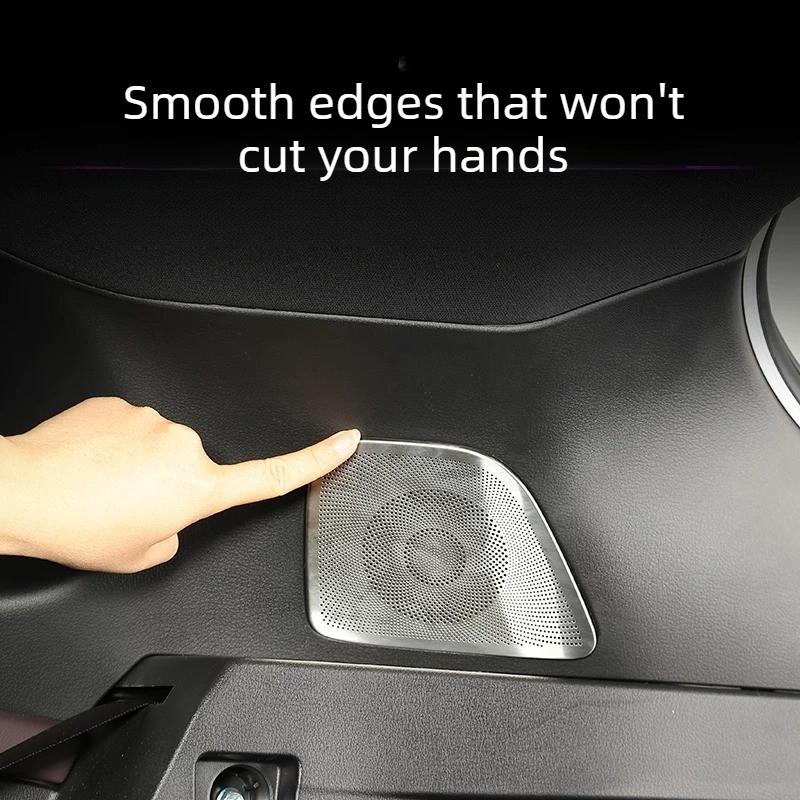 For 2025 Mazda CX-6e Trunk Stainless Steel Speaker Cover Interior Modification Upgrade Accessories