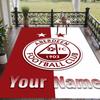 Custom Name Aberdeen Crystal Velvet Floor Rug Personalized Text Soft Carpet Home Decor