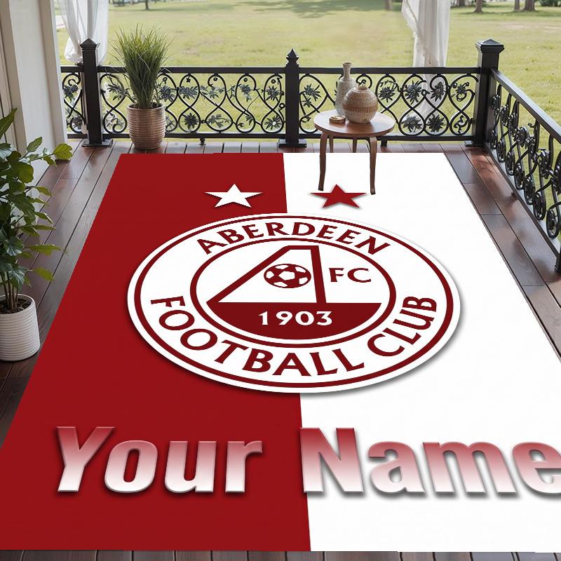 Custom Name Aberdeen Crystal Velvet Floor Rug Personalized Text Soft Carpet Home Decor