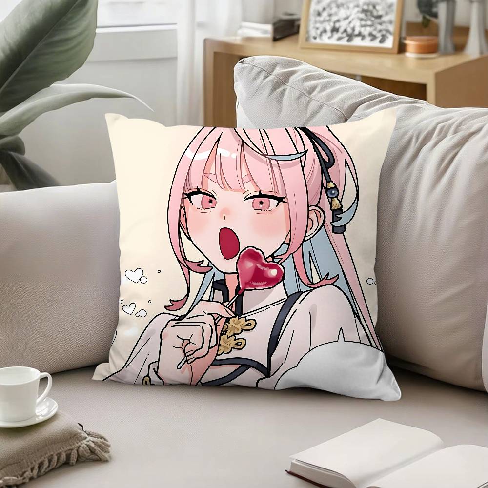 Anime Cool GgokurakugaiS Pillow Case Pattern Printed Pillowcase For Living Room Sofa Cushion Cover Bedroom Decor