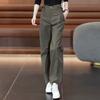 Wide-Leg Overalls Pants Women Spring Autumn Drape High Waist Trousers Loose Slim Narrow Straight Pants Female