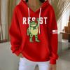 Women's Loose Comfortable Casual And Fashionable Round Neck Pattern Long-Sleeve Hooded Sweatshirt