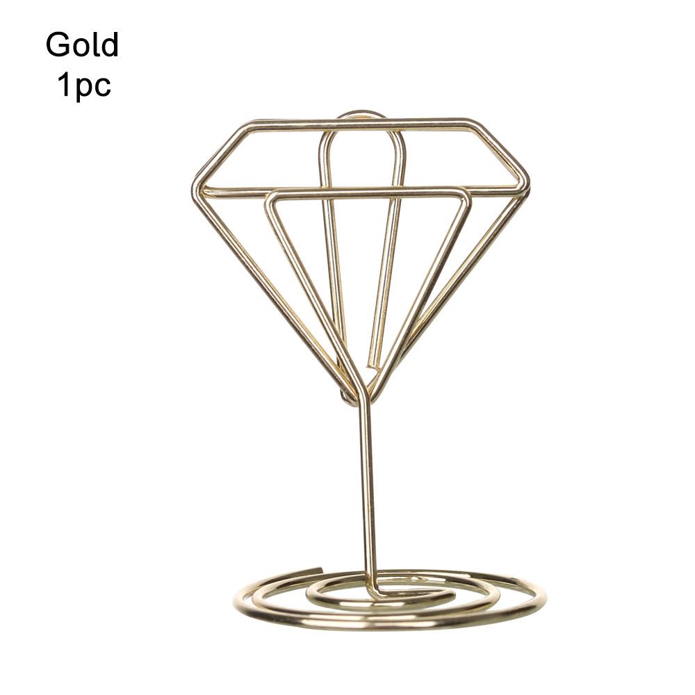 1PC Various Shapes Place Card Holder Table Metal Table Numbers Holder Paper Menu Clips Romantic Photo Holder Desktop Decoration