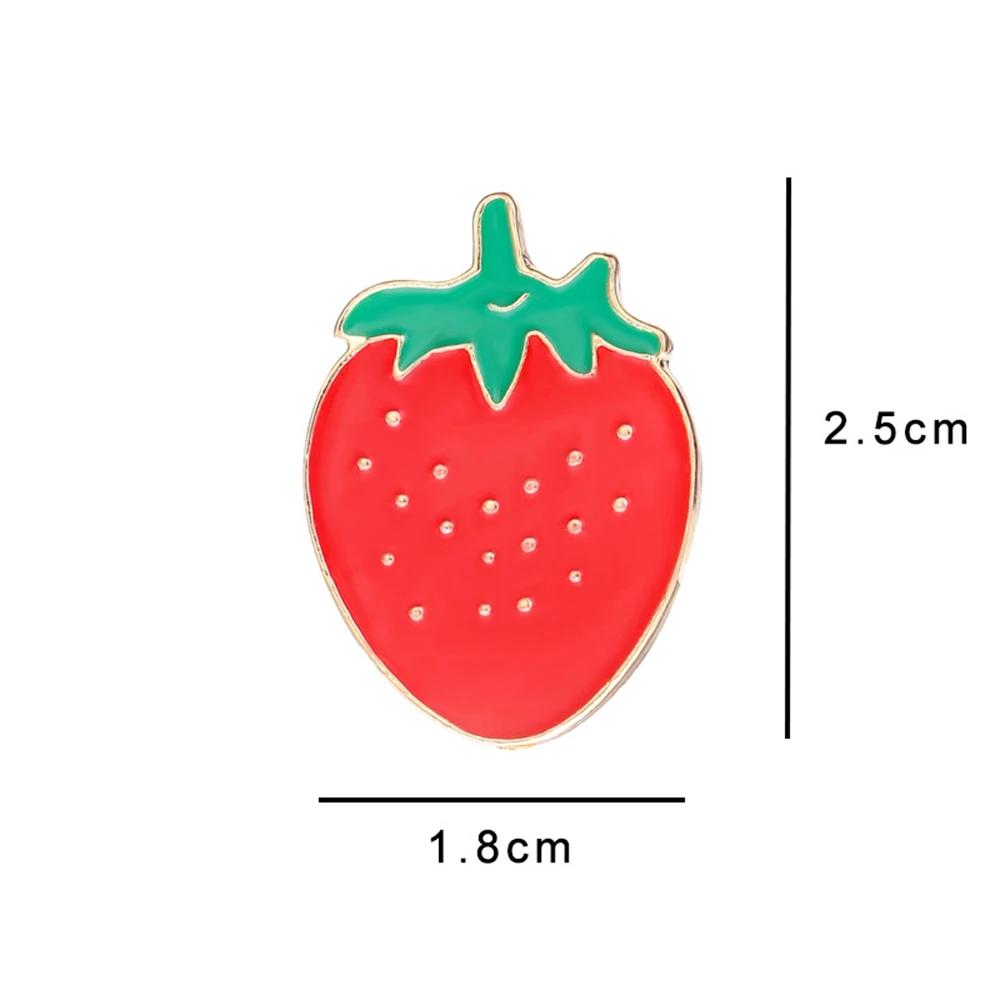 Cute Fruits Series Brooch Cartoon Custom Pins Strawberry Pineapple Peach Apple Persimmon Enamel Badge Jewelry for Backpack Gifts