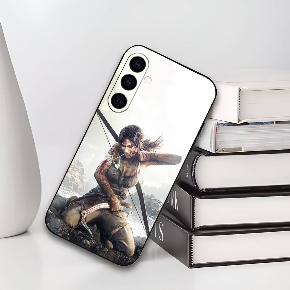 L-Lara Croft T-Tomb R-Raider Phone Case For Samsung Galaxy A73,A72,A71,A70,A53,A52,A51,Others Soft Black Cover