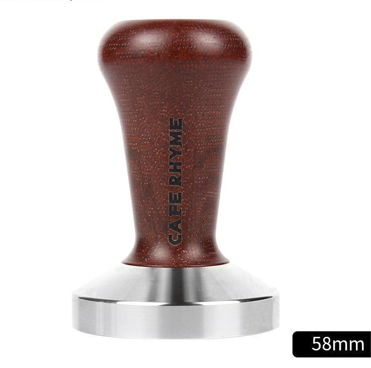 58mm Flat Bottom Stainless Steel Pressure Tamper with Scale for Coffee