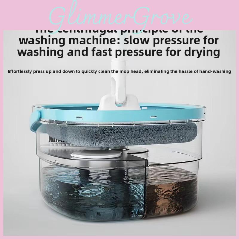 Spin Mop Bucket With Rotating Twisted Drying System For Home Cleaning Efficiency