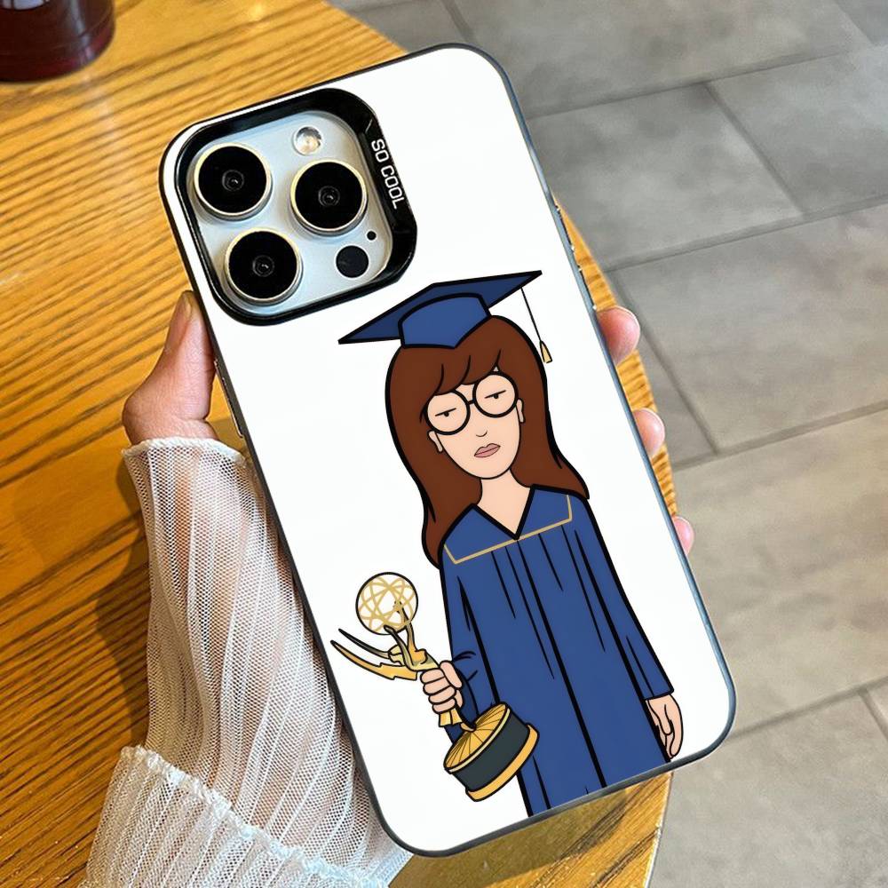 D-Diarrhea Cartoon D-DariaS Phone Case For iPhone 16 17 15 14 12 13 Pro Max Black Candy Matte Shockproof Cover