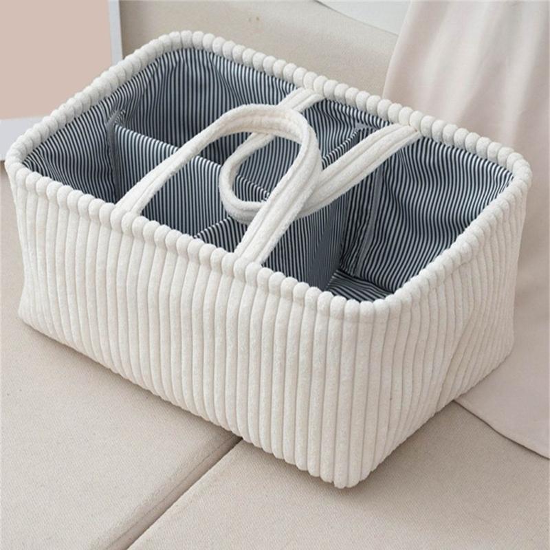 Multipurpose Fabric Storage Basket For Toy Clothes Books Multi-Compartment Organizer Modern Home Decoration